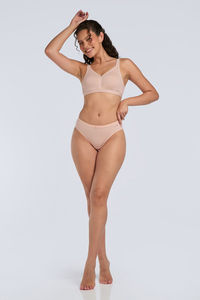 Amante Non Padded Non Wired Cotton Chic Support Bra - Cameo Rose — thumbnail 5